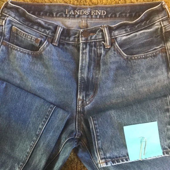 Lands' End Mens Blue Denim Jeans (#3) Size 32x32 - Picture 11 of 12